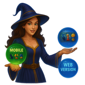 Halloween Fortune app vs web version